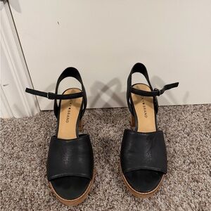 Lucky Brand Black Leather Sandals